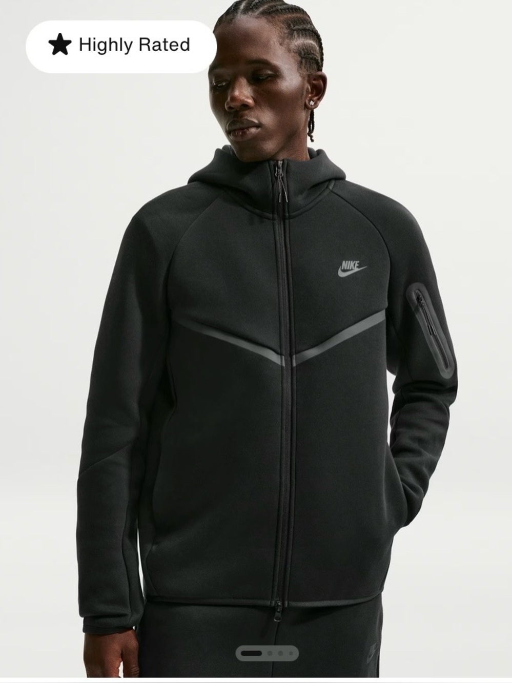 Men’s Black Nike Tech Full Zip Jacket Size XS